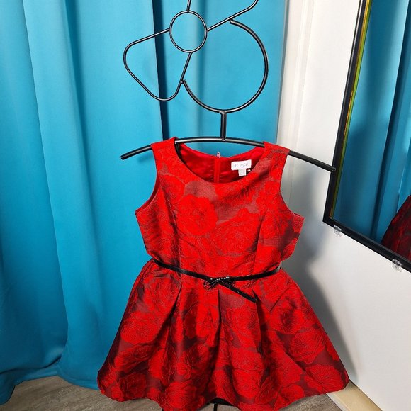 Girl Elegant Dress Size 16 black/red - Picture 1 of 2